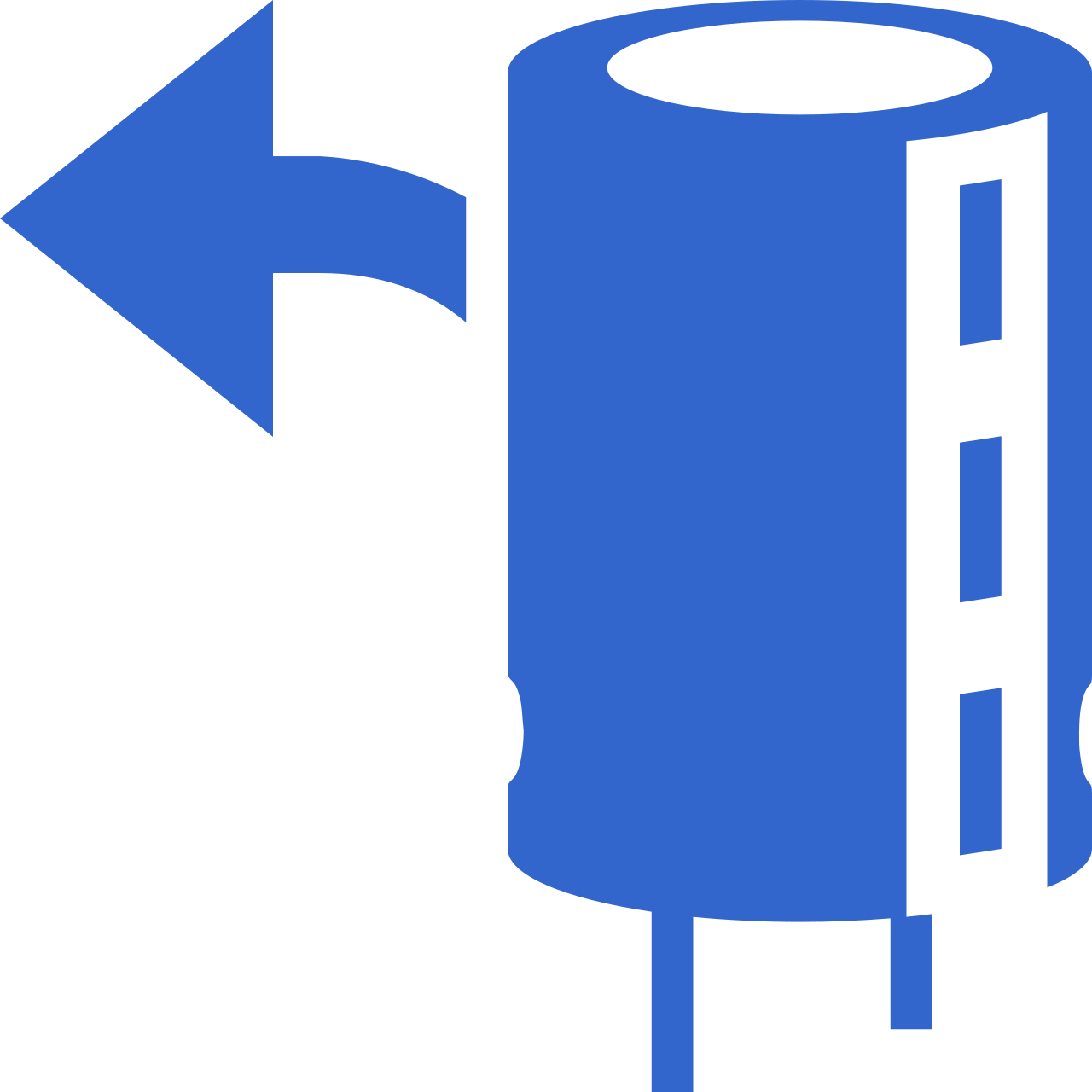 A simple curved undo arrow icon