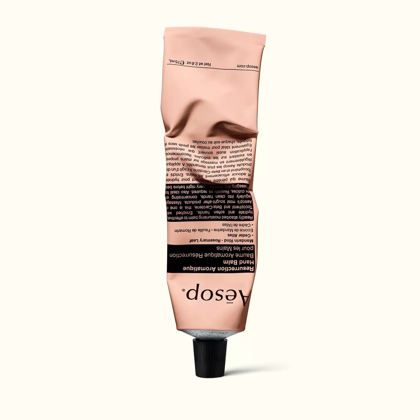 A quiet product composition that places a single bottle in a generous amount of empty space.