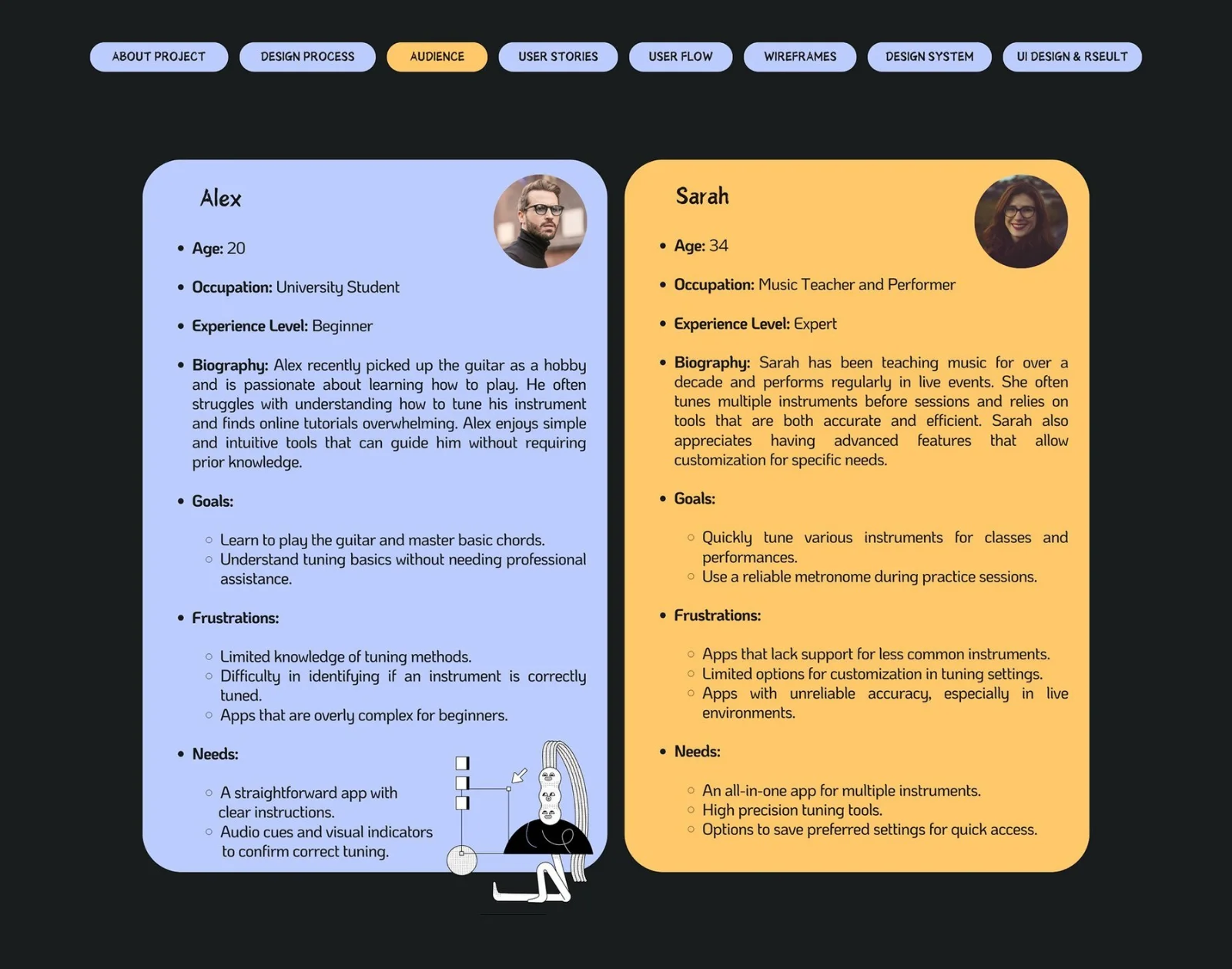 Chord music app UX and UI design, view 4 of 10
