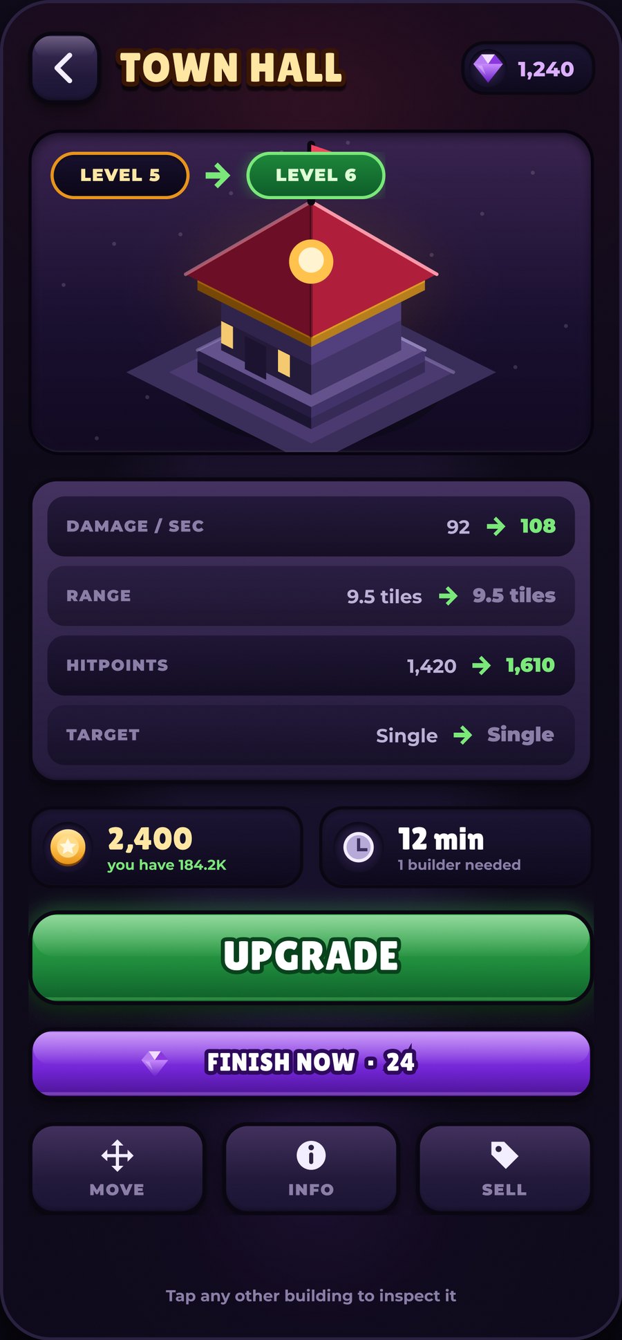 Emberfall screen 04, town hall upgrade