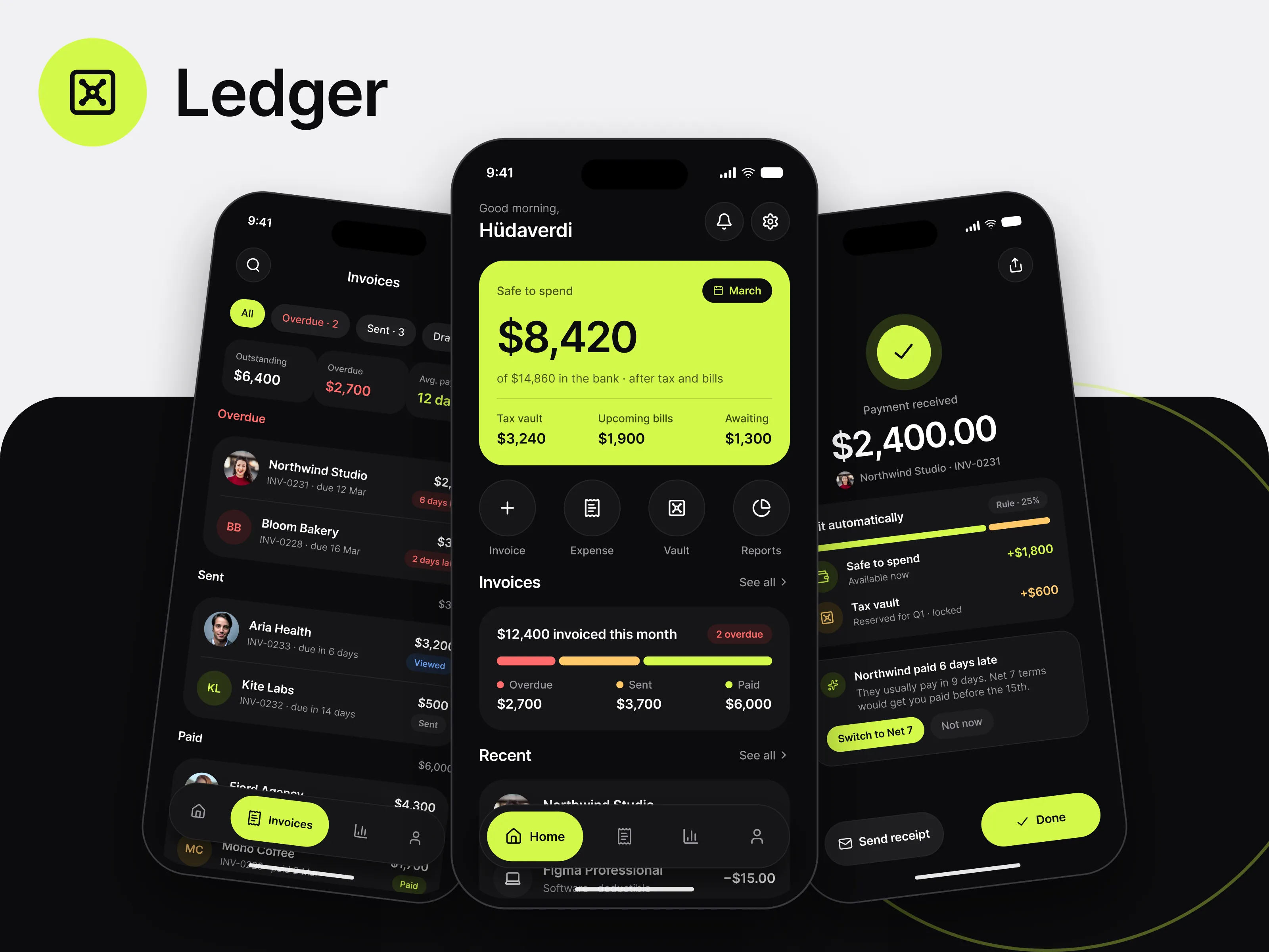 Ledger — Freelance Finance App