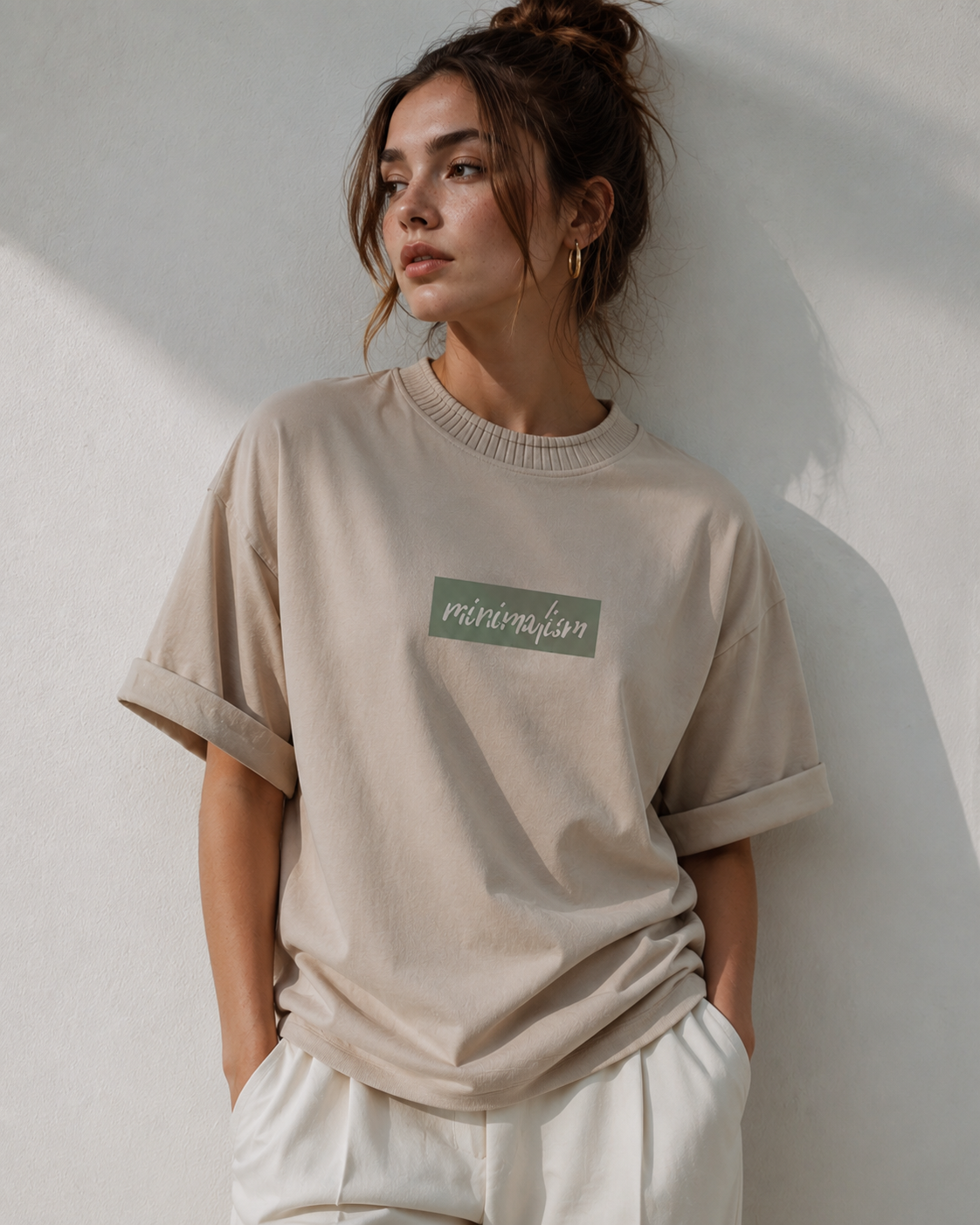 A minimal print MUDO T-shirt from the finished collection