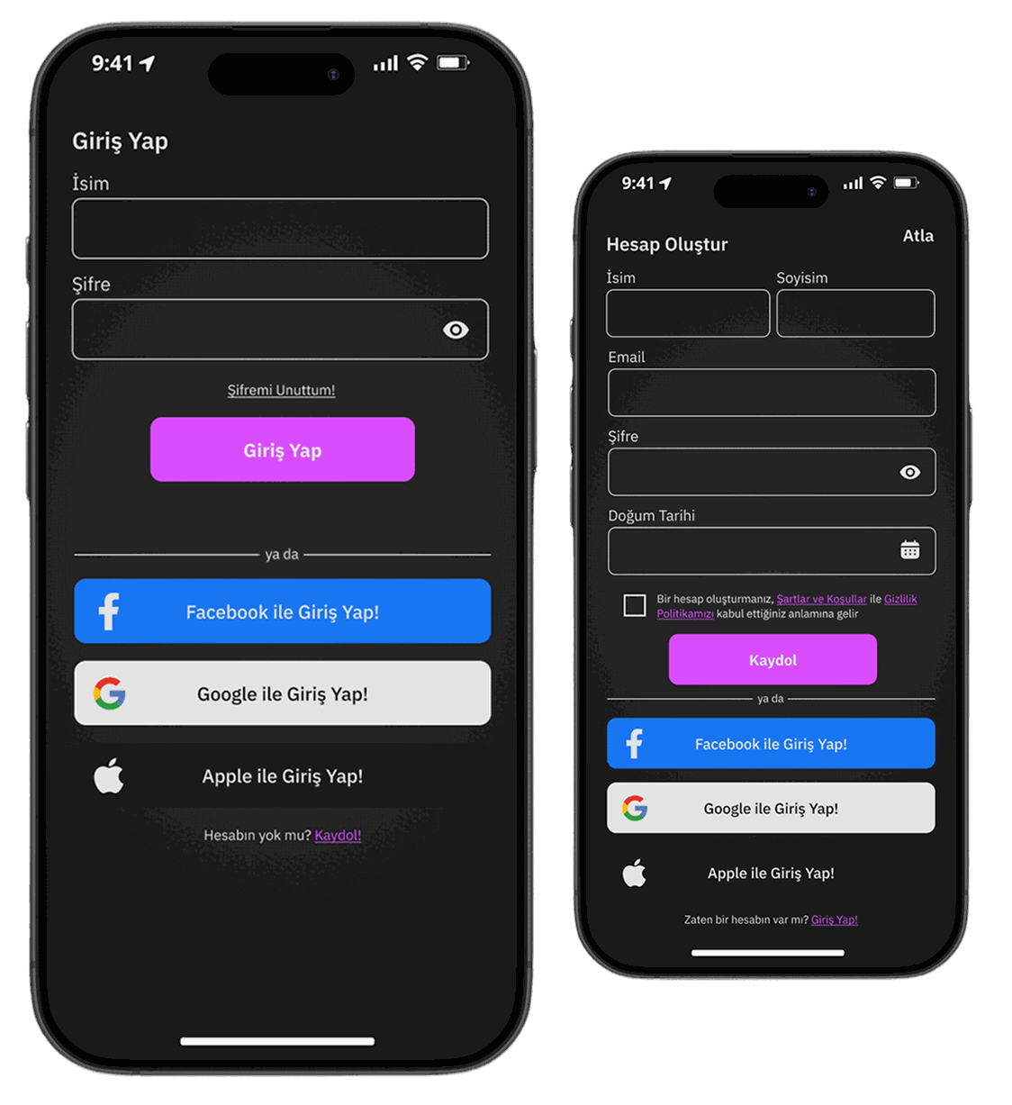 Podio sign-up screen