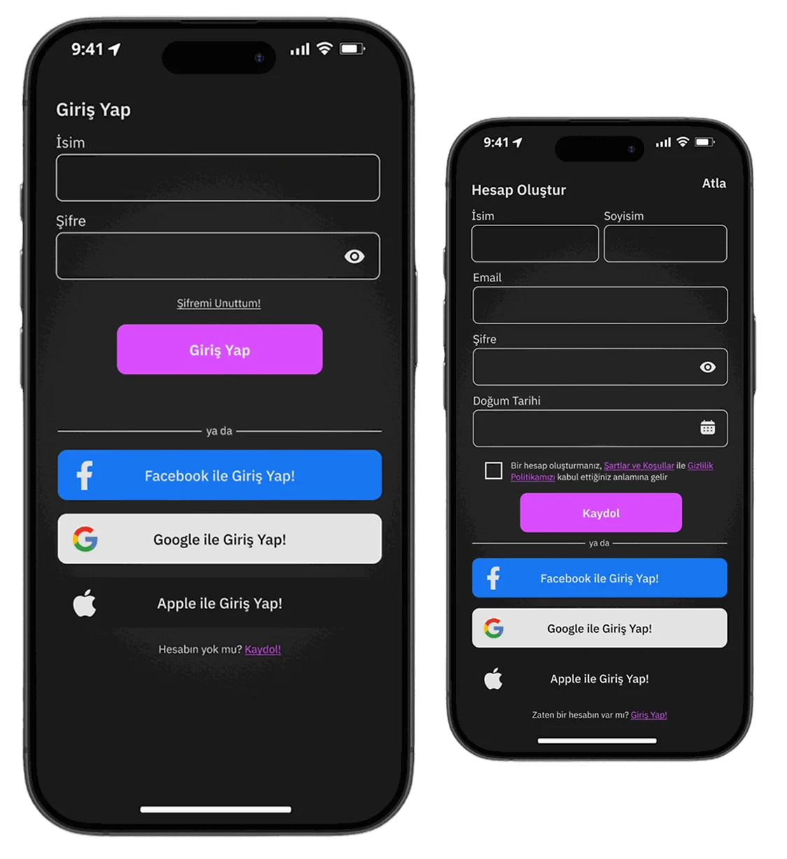 Podio sign-up screen