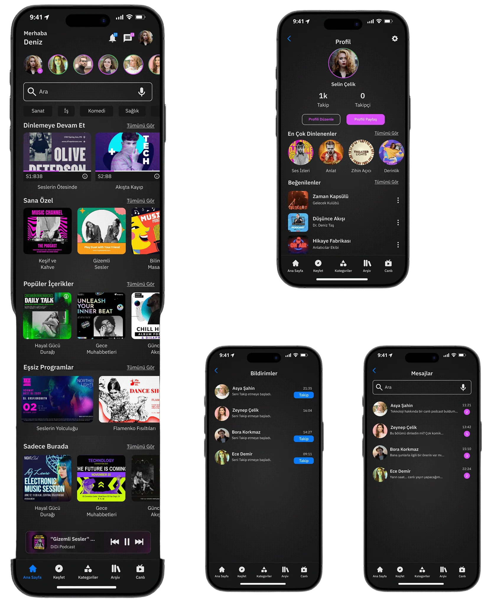 Podio home screen
