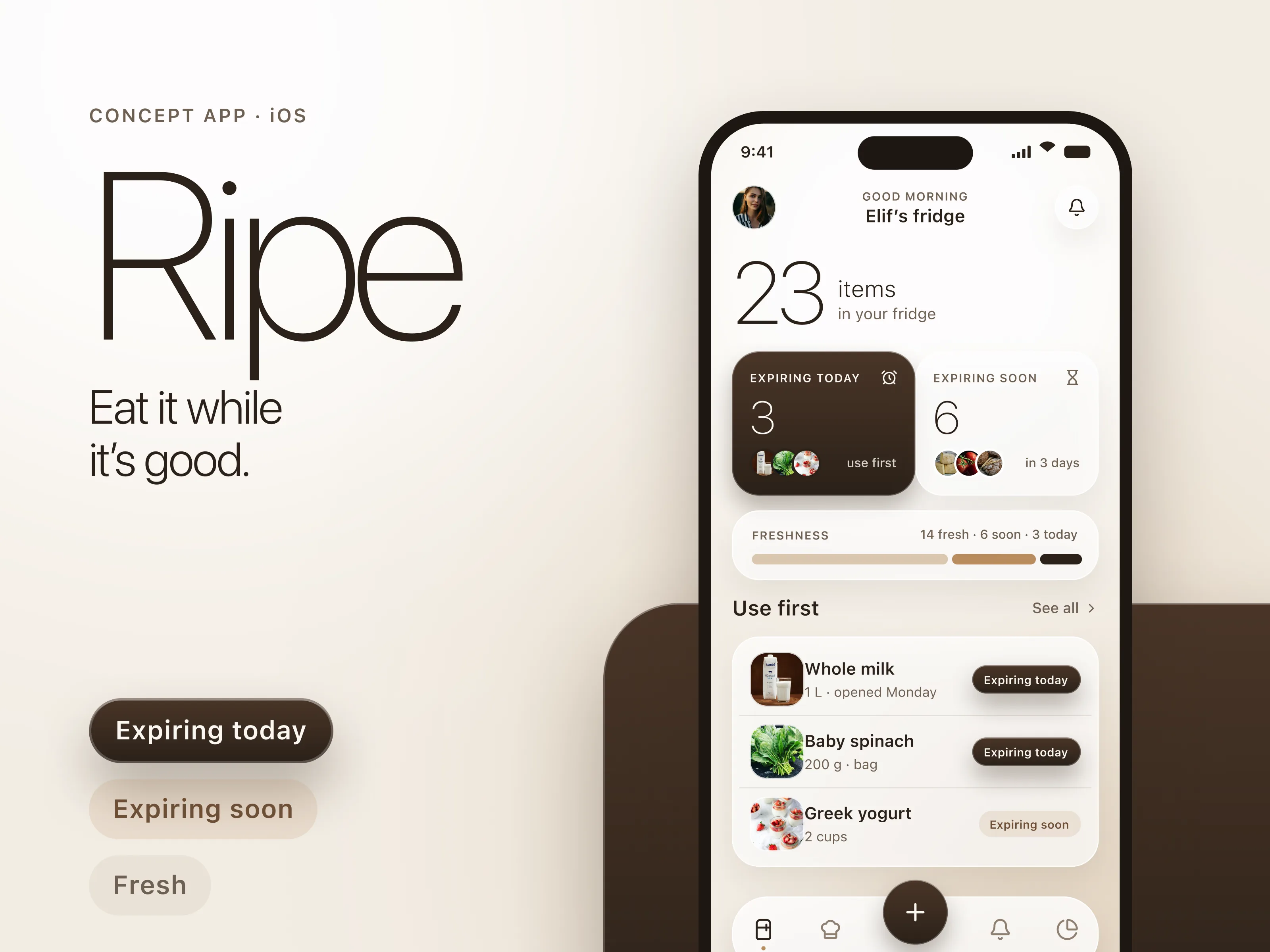 Ripe — Fridge & Food Waste App