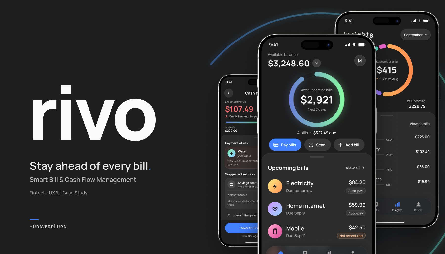 Rivo smart bill management mobile app hero visual