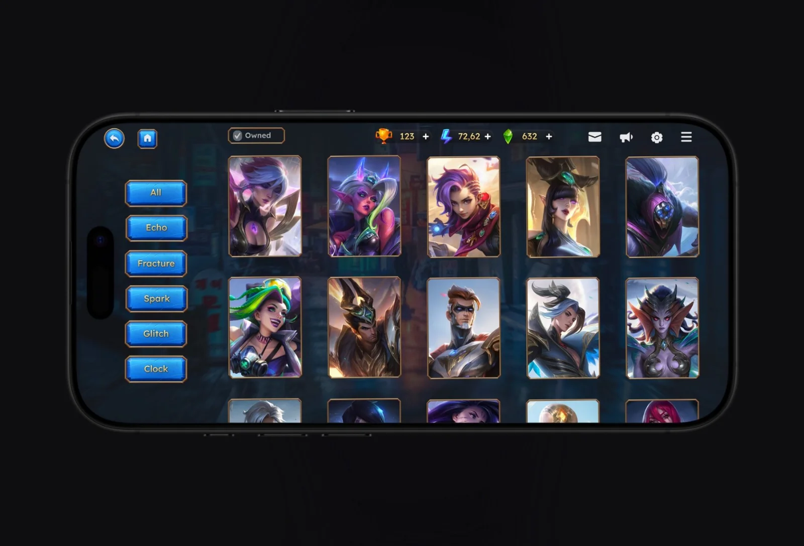 Samurai game UI design, view 5 of 9
