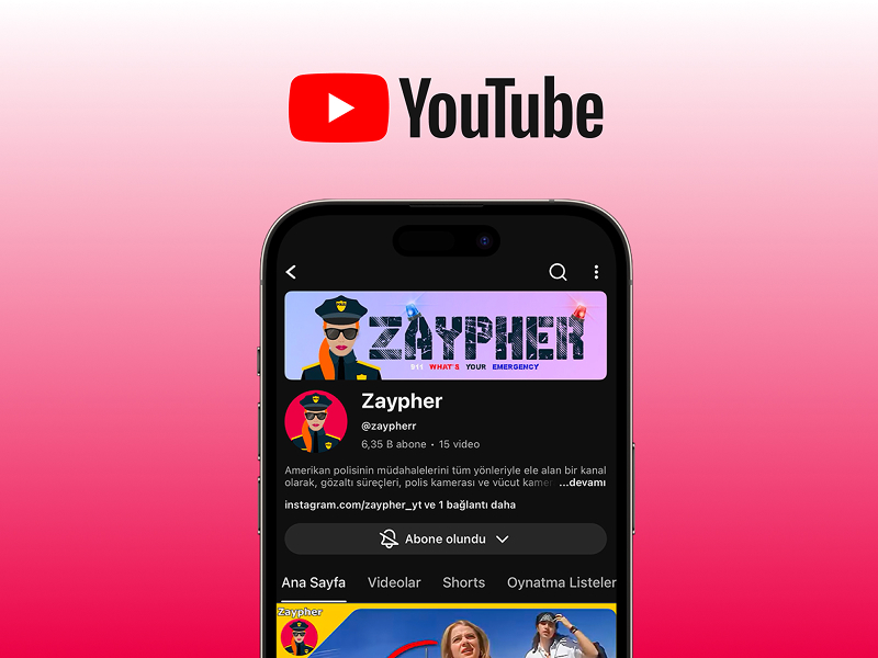 Zaypher YouTube channel artwork shown on a mobile device